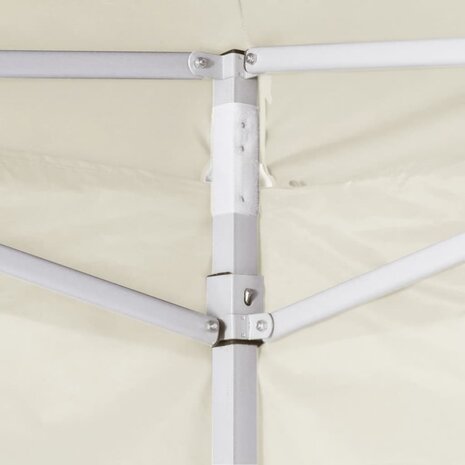 Partytent met 2 zijwanden inklapbaar 2x2 m staal crème 3