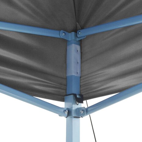 Partytent met 2 zijwanden inklapbaar 2x2 m staal antraciet 3