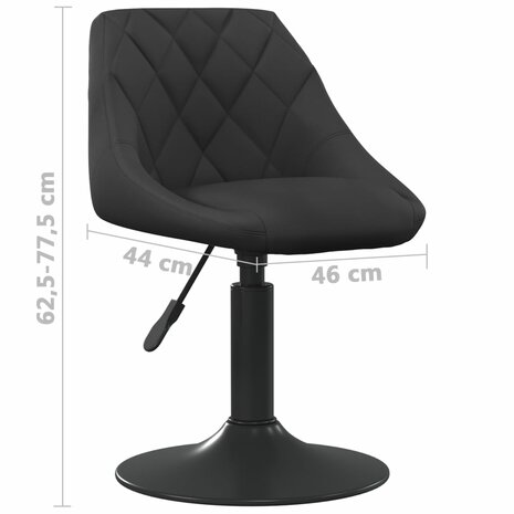 Barkruk fluweel zwart 8