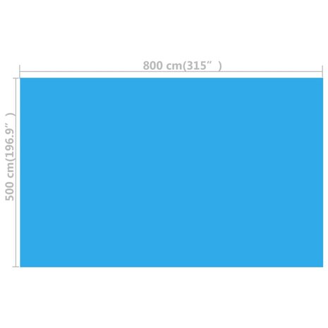 Zwembadhoes rechthoekig 800x500 cm PE blauw 4