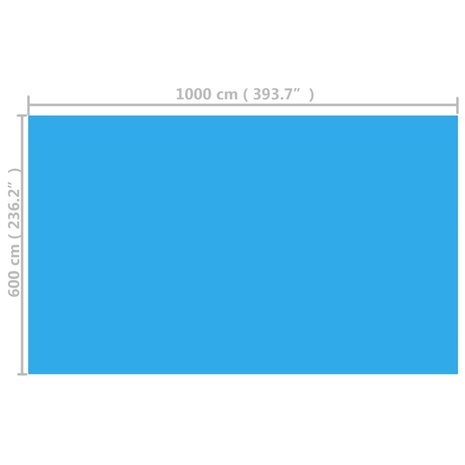 Zwembadhoes rechthoekig 1000x600 cm PE blauw 4