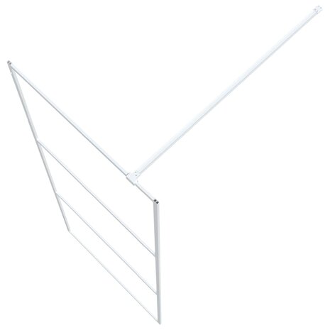 Inloopdouchewand 80x195 cm transparant ESG-glas wit 5