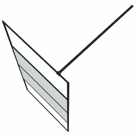 Inloopdouchewand 90x195 cm halfmat ESG-glas zwart 5