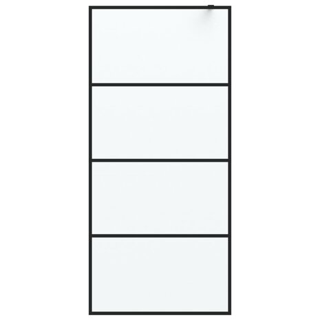 Inloopdouchewand 90x195 cm mat ESG-glas zwart 3