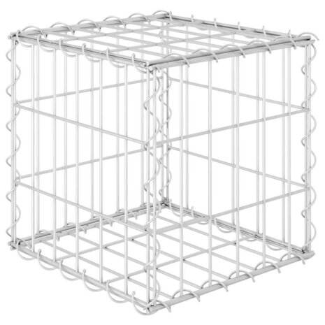 Gabion plantenbak verhoogd kubus 30x30x30 cm staaldraad 2