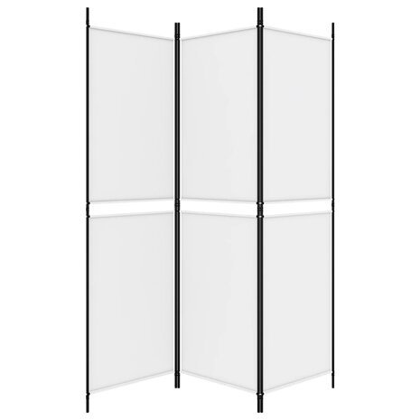 Kamerscherm met 3 panelen 150x180 cm stof wit 4