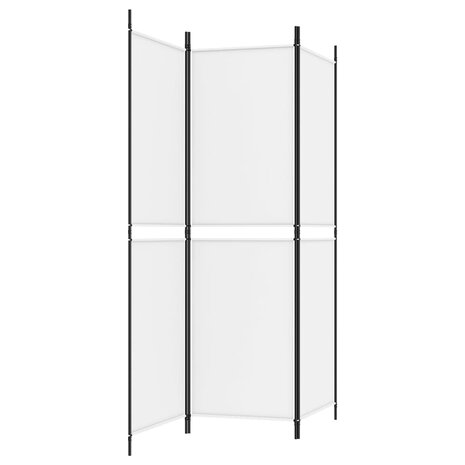 Kamerscherm met 3 panelen 150x180 cm stof wit 5