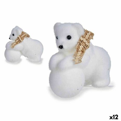 Kerstversiering Krist+ K19121228 Wit 8 x 11 x 14 cm (12 Stuks) 1