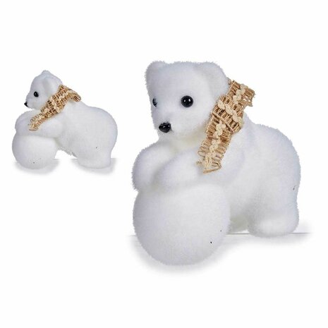 Kerstversiering Krist+ K19121228 Wit 8 x 11 x 14 cm (12 Stuks) 2