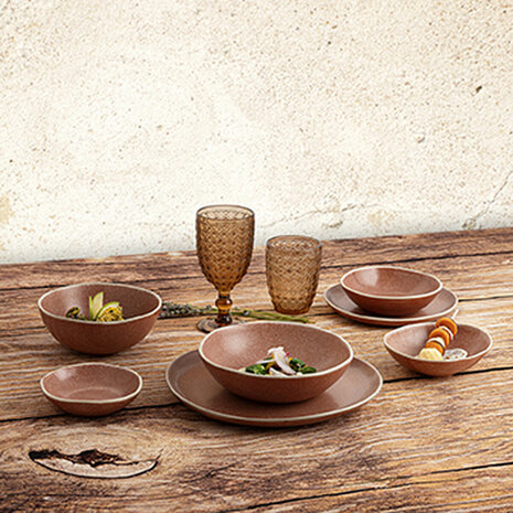 Dinerbord Bidasoa Gio Incidenteel Bruin Keramisch 20 cm (6 Stuks) 3