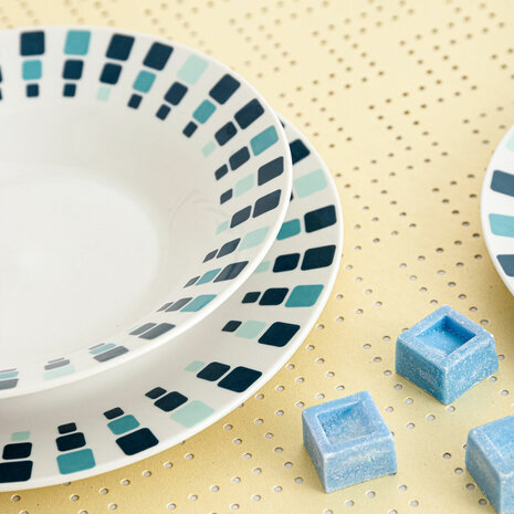 Dinerbord Quid Simetric Blauw Keramisch 23 cm (12 Stuks) 2