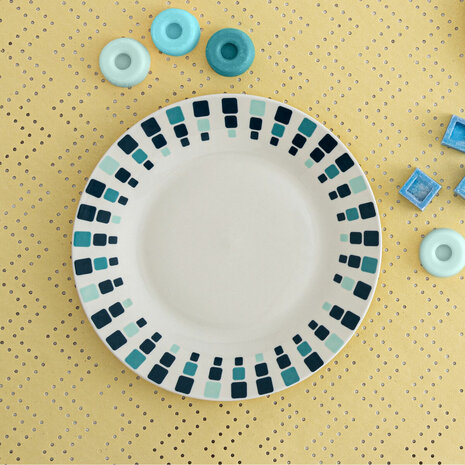 Dinerbord Quid Simetric Blauw Keramisch 23 cm (12 Stuks) 3