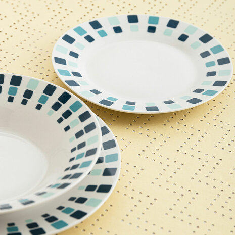 Dinerbord Quid Simetric Blauw Keramisch 23 cm (12 Stuks) 4