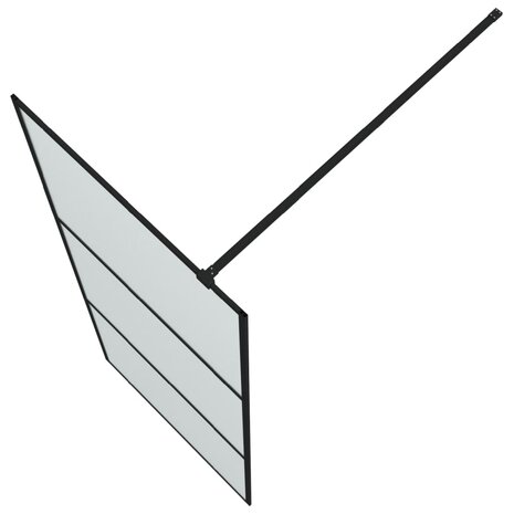 Inloopdouchewand 80x195 cm mat ESG-glas zwart 5