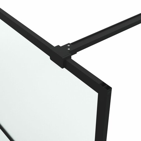Inloopdouchewand 100x195 cm mat ESG-glas zwart 6