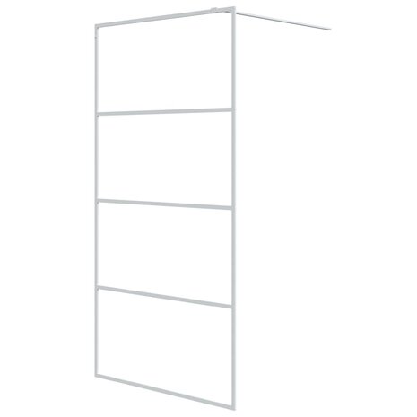 Inloopdouchewand 100x195 cm transparant ESG-glas wit 2