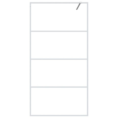 Inloopdouchewand 100x195 cm transparant ESG-glas wit 3