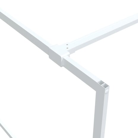 Inloopdouchewand 100x195 cm transparant ESG-glas wit 6