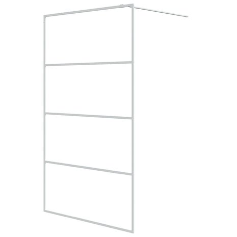 Inloopdouchewand 115x195 cm transparant ESG-glas wit 2