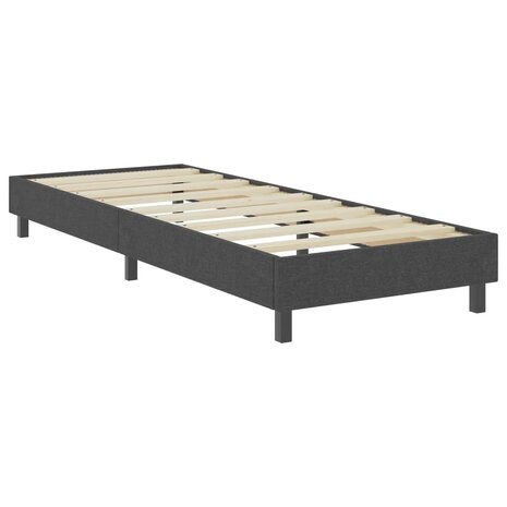 Boxspring stof donkergrijs 100x200 cm 4