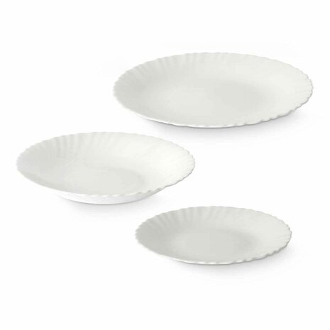 Serviesset Vivalto F-LXP95-75-F-LSP85 Wit Opaal glas (2 Stuks) 2