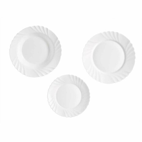 Serviesset Vivalto F-LBP100-80-90 Wit Opaal glas (2 Stuks) 2
