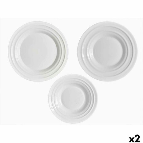 Serviesset Vivalto F-LGCP105-75-85 Wit Opaal glas (2 Stuks) 1