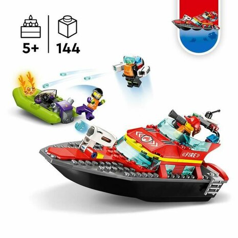 Bouwspel Lego City 60373 The firefighters&apos; rescue boat Multicolour 144 Onderdelen 3