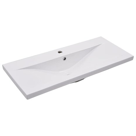 Inbouwwastafel 91x39,5x18,5 cm keramiek wit 2
