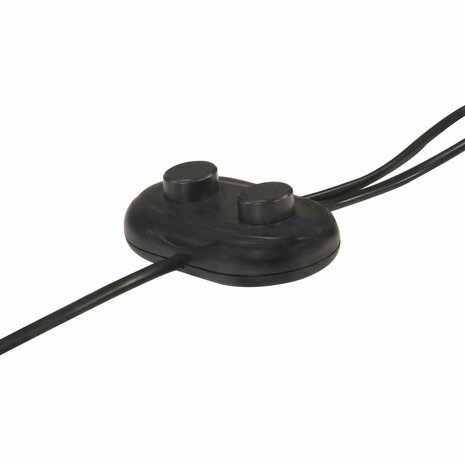 Vloerlamp met 2 lampenkappen E27 gietijzer messingkleurig 9
