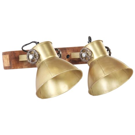 Wandlamp industrieel E27 45x25 cm messingkleurig 2