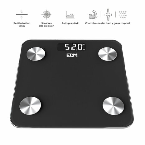 Digitale Personenweegschaal EDM 07613 Body Composition Zwart 180 kg 3