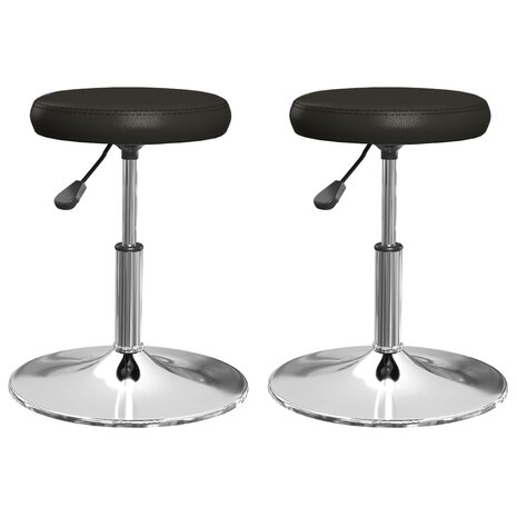Eetkamerstoelen 2 st kunstleer zwart 2