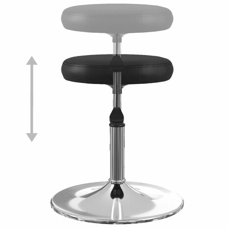Eetkamerstoelen 2 st kunstleer zwart 6