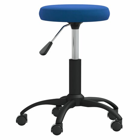 Kantoorstoel draaibaar fluweel blauw 3