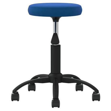 Kantoorstoel draaibaar fluweel blauw 4