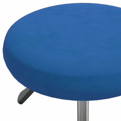 Kantoorstoel draaibaar fluweel blauw 5