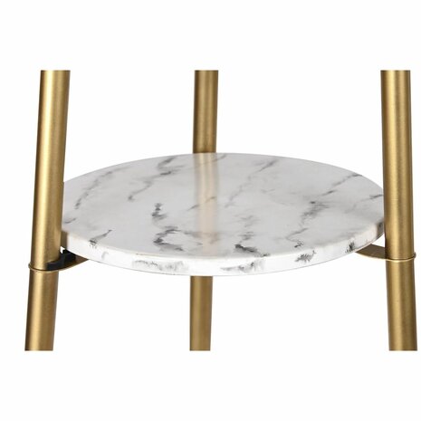 Vloerlamp DKD Home Decor Gouden Metaal Polyester Wit 50 W Hout MDF (41 x 41 x 156 cm) 3