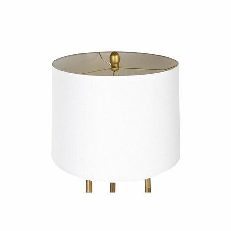 Vloerlamp DKD Home Decor Gouden Metaal Polyester Wit 50 W Hout MDF (41 x 41 x 156 cm) 4