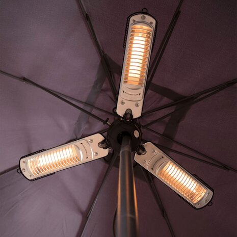 Sunred Parasolverwarming 2000 W halogeen zwart en zilver PH10 9