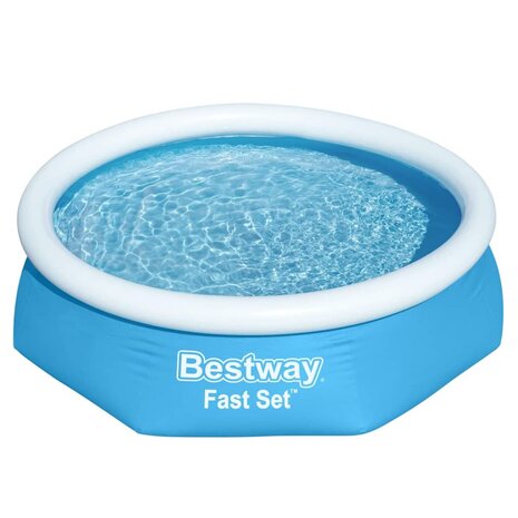 Bestway Zwembad Fast Set rond 244x61 cm blauw 1