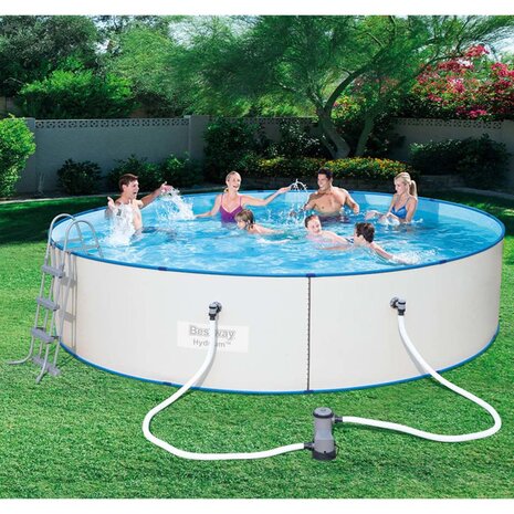 Bestway Hydrium Zwembadset rond 460x90 cm stalen frame 3