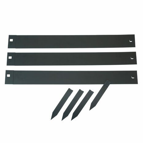 Nature Borderranden 3 st 91,4x10,2 cm zwart 2