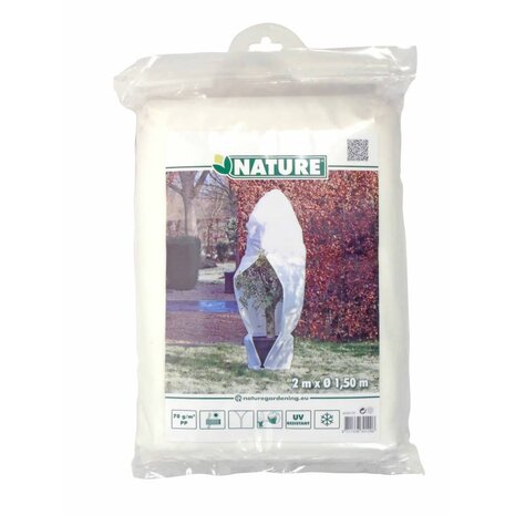 Nature Winterhoes met rits 70 g/m² 1,5x1,5x2 m wit 4