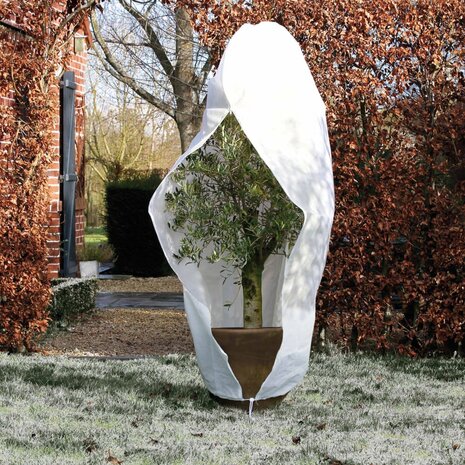 Nature Winterhoes met rits 70 g/m² 2,5x2x2 m wit 4
