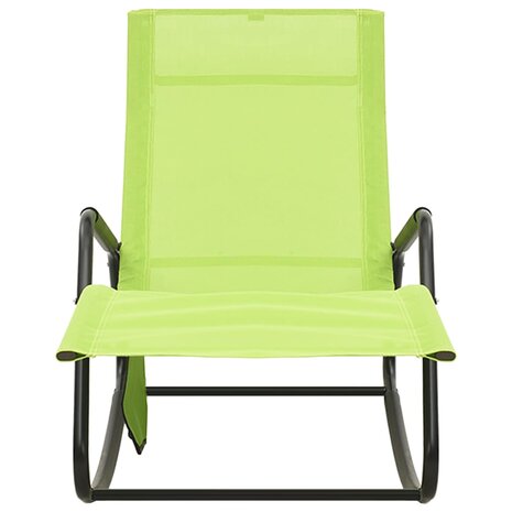Ligbed staal en textileen groen 3