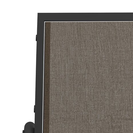 Schuifbank tuin 120,5x76x86,5 cm textielfolie en staal bruin 6