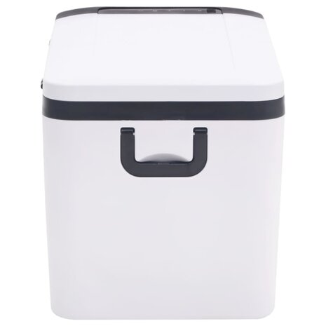 Koelbox met handvat en adapter 25 L PP & PE zwart en wit 7