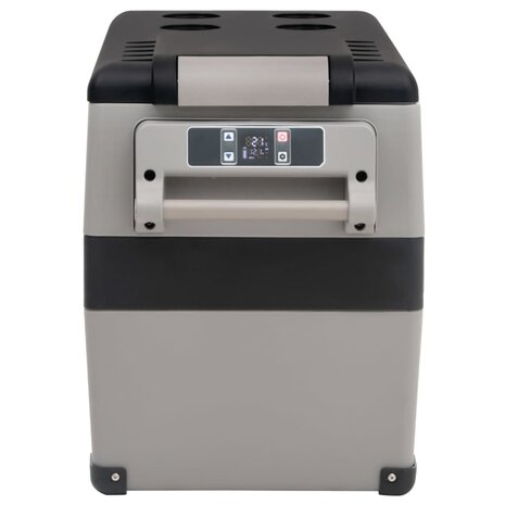 Koelbox met handvat en adapter 35 L PP & PE zwart en grijs 5