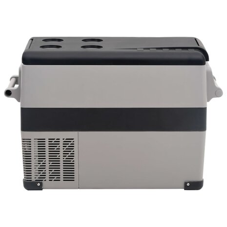 Koelbox met handvat en adapter 35 L PP & PE zwart en grijs 7